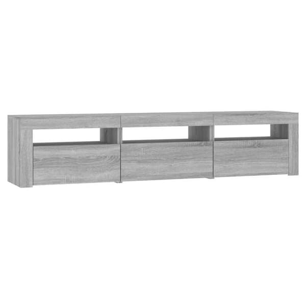 Maison Exclusive - TV-møbel med LED-lys Sonoma grå 180x35x40 cm
