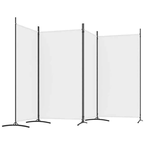 Maison Exclusive - Skillevæg 4 paneler Hvid 346x180 cm Stof
