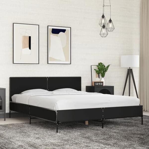 Maison Exclusive - Sengestel uden madras sort 150x200 cm Svart