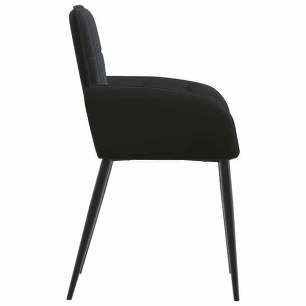 Maison Exclusive - Matstolar 2 st Sammet Svart 56.5 x 50 x 85 cm