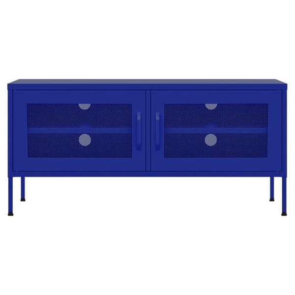 Maison Exclusive - TV-møbel Mørkeblå 105x35x50 cm Stål