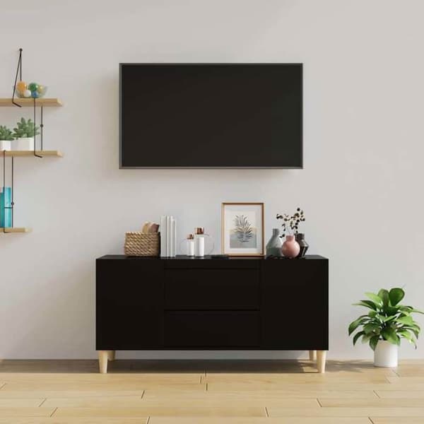 Maison Exclusive - TV-møbel Sort 102x44,5x50 cm Ingeniørtræ
