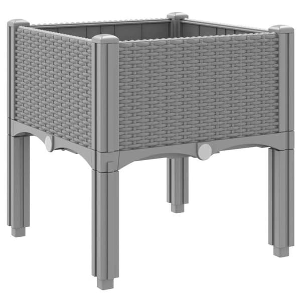 Maison Exclusive - Plantekasse med lysegrå ben 40x40x42 cm PP Ljusgrått