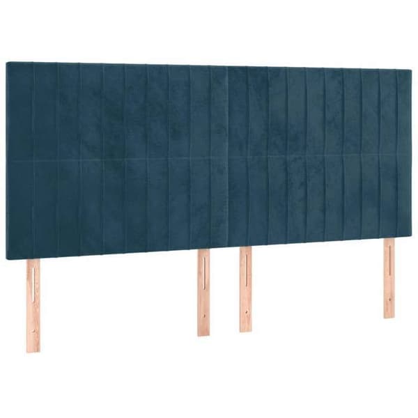 Maison Exclusive - Vuodepohja ja tummansininen patja 160x200cm Sametti