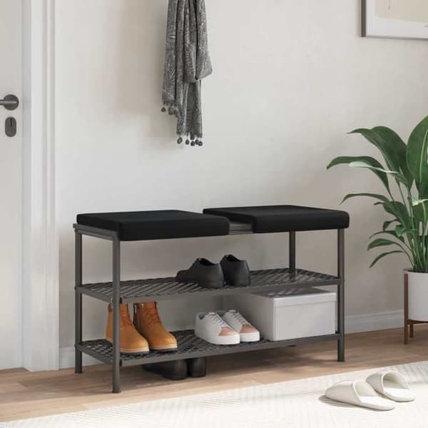 Maison Exclusive - 2 kpl Musta Sametti Penkkityyny Syvyys 35 cm