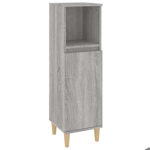 Maison Exclusive - Sonoma harmaa kylpyhuonekaappi 30x30x100 cm
