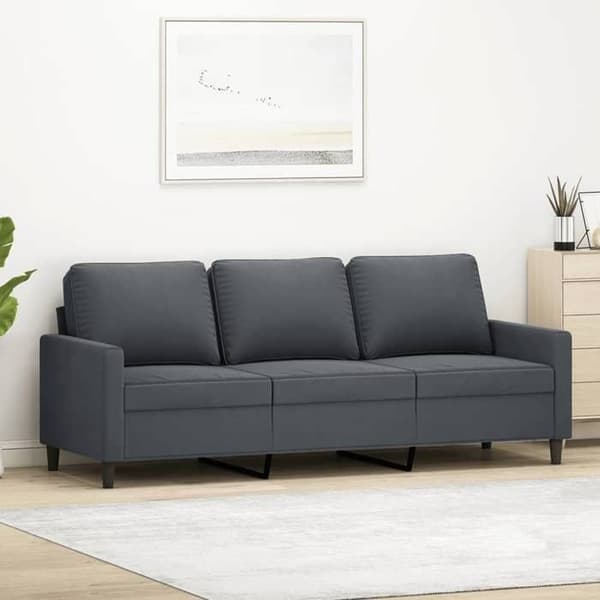 Maison Exclusive - Tummanharmaa 3-paikkainen sohva 180 cm Sametti