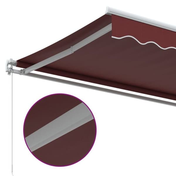 Maison Exclusive - Retractable Markis Bordeaux 450 × 350 cm Polyester och Aluminium