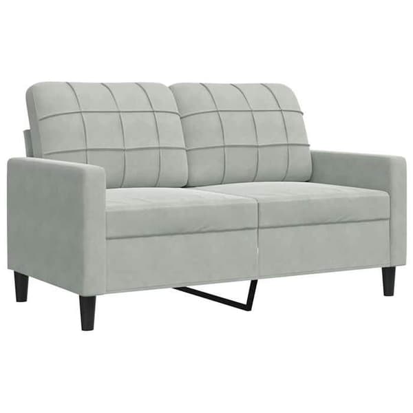 Maison Exclusive - Sæt af 3 sofaer med puder Lys grå Velour