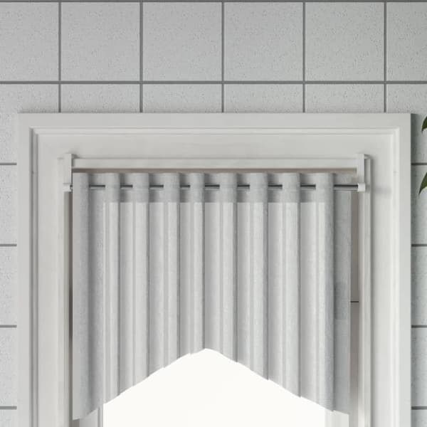 Maison Exclusive - Gardinstänger 2 st vit och silver 40-60 cm aluminium