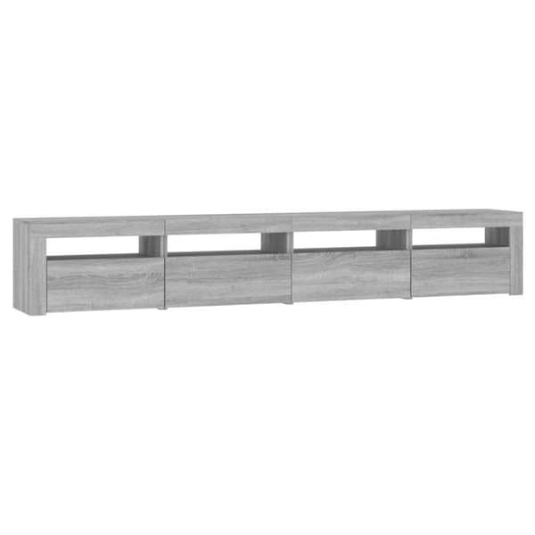 Maison Exclusive - TV-møbel med LED-lys Sonoma grå 240x35x40 cm