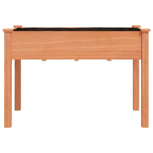 Maison Exclusive - Blomlåda med brun foder 118x59x76 cm massiv furu