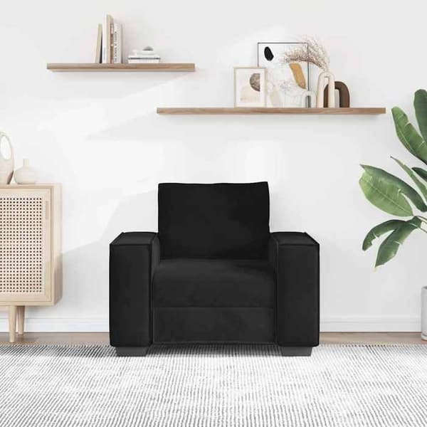 Maison Exclusive - Musta nojatuoli 100x78x84 cm sametti