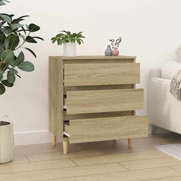 Maison Exclusive - Buffé Ek sonoma 60x35x70 cm Ingenjörsträ
