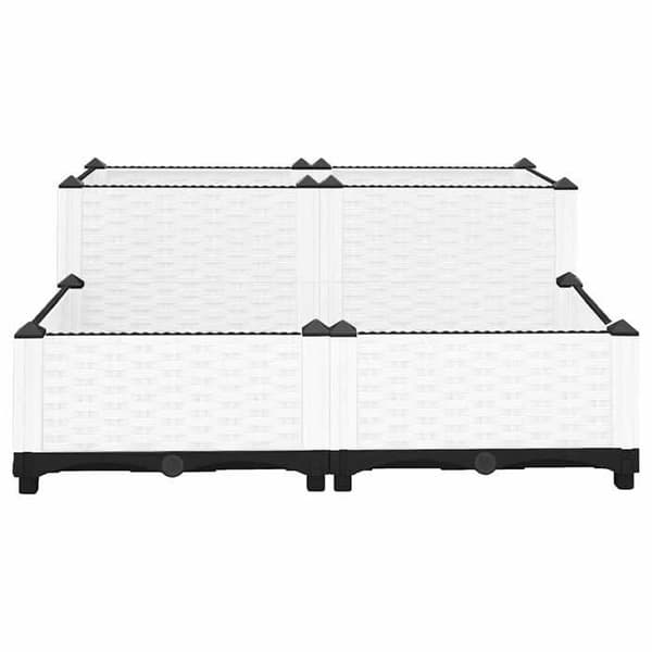 Maison Exclusive - Hævet seng 80x80x38 cm Polypropylen Vit