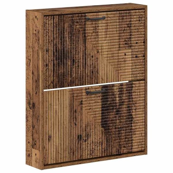 Maison Exclusive - Seinälle asennettava HAARLEM-kengäteline 71 x 17 x 86 cm Vanha puu