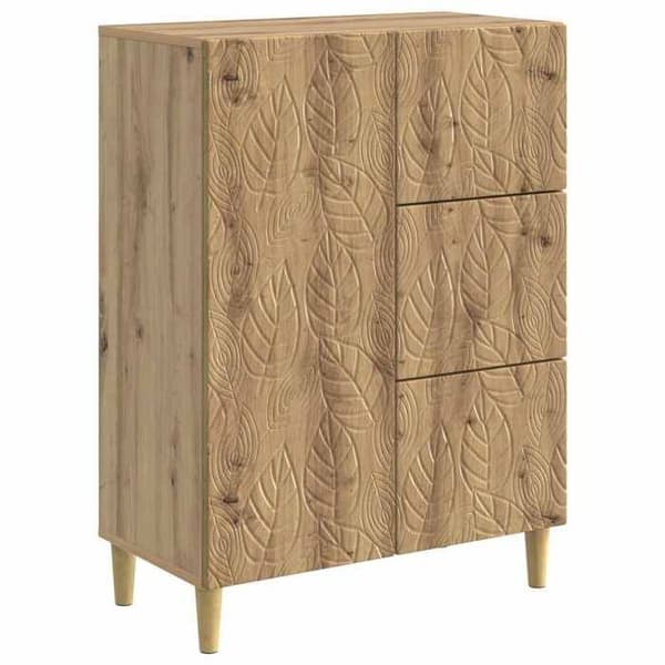 Maison Exclusive - Buffet i håndlavet egetræ 66 x 34,5 x 90 cm Ingeniørtræ
