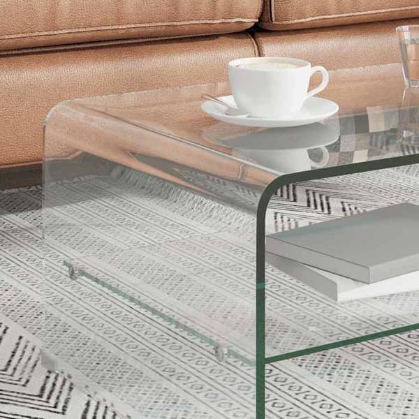 Maison Exclusive - Alustatabletti Clair 50x45x33 cm Karkaistu lasi Transparent