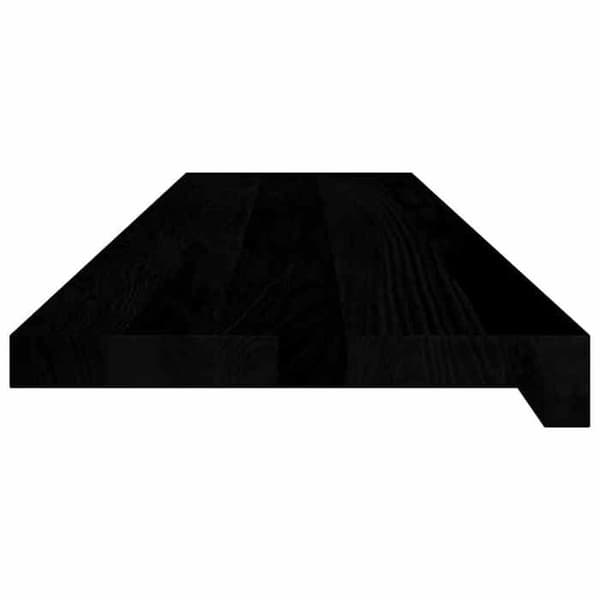 Trappe - EKSKLUSIV HUS - 4 dele - Massiv eg - 100x25x2 cm - Brun-sort brun-svart
