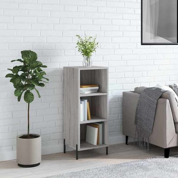 Maison Exclusive - Buffet sonoma grå 34,5x32,5x90 cm ingeniørtræ Sonoma grå