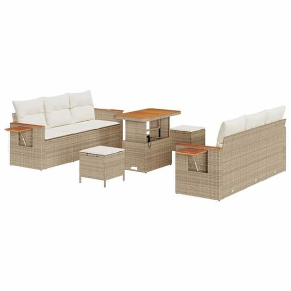 Maison Exclusive - 11-delars trädgårdsoff-set 8-sits
