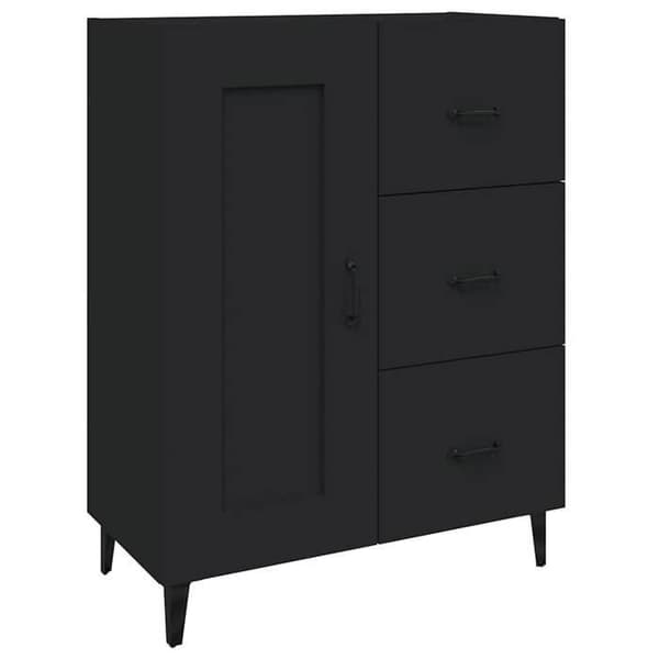 Maison Exclusive - Buffé Svart 69,5x34x90 cm Ingenjörsträ