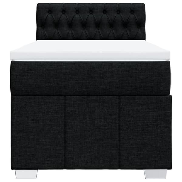 Maison Exclusive - Sengesofa med lamelbund og madras Sort 80x200 cm Stof