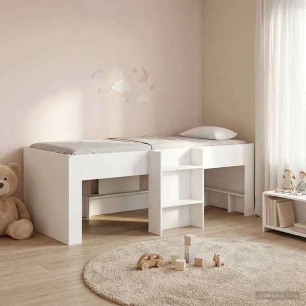 Maison Exclusive - Hög Sängram för Barn Vit 90 x 190 cm