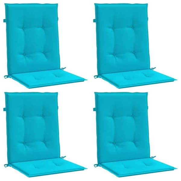 Maison Exclusive - Stolar med låg ryggstöd, 4-pack, turkos tyg