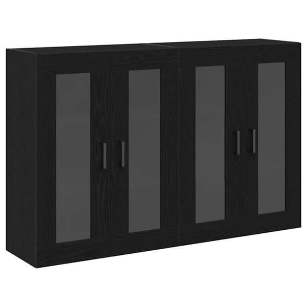 Maison Exclusive - Væghylder 2 stk Sort eg 69,5 x 34 x 90 cm