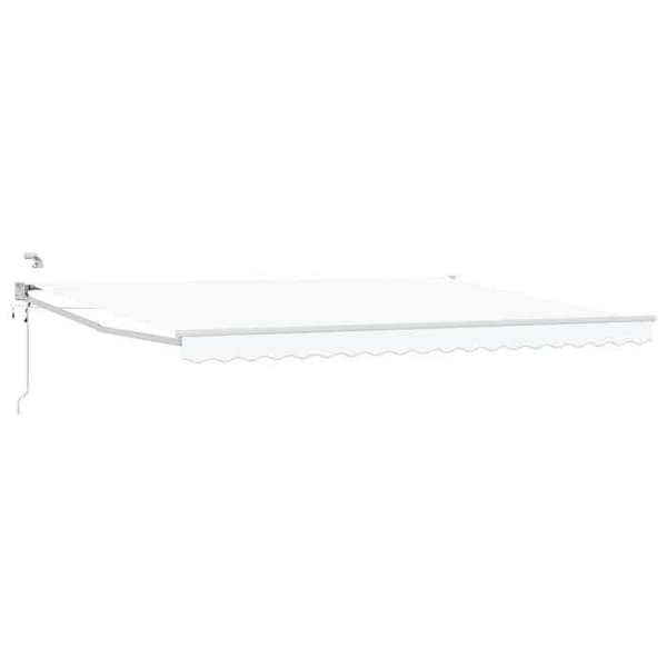 Maison Exclusive - Elektrisk utdragbar markis Vit 4 × 3 m