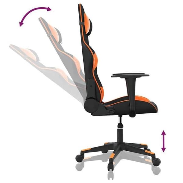 Maison Exclusive - Spelstol Svart och orange Konstläder