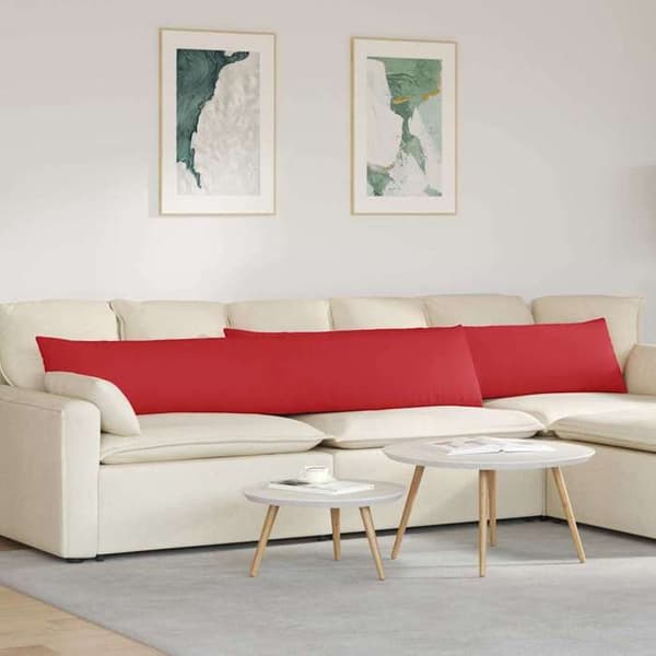Soffkuddar - EXKLUSIVT HEM - 200 x 40 cm - Röd - 2-pack - Avtagbara överdrag Röd