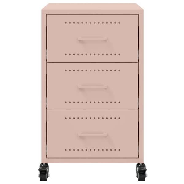 Maison Exclusive - Sängbord rosa 36x39x59 cm stål