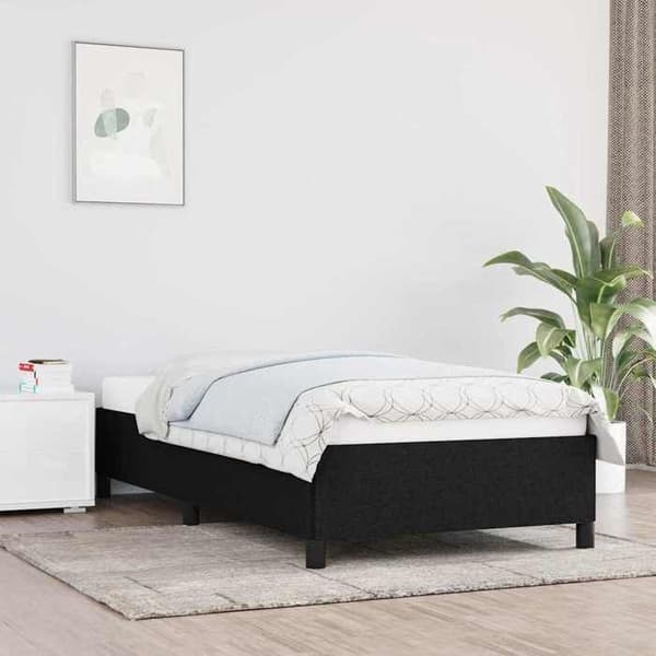 Maison Exclusive - Sengestel uden madras sort 80x200 cm stof