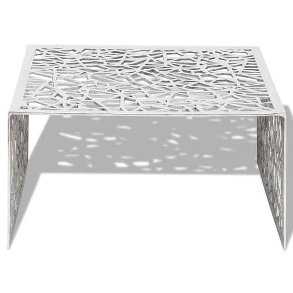 Maison Exclusive - Silverfärgad soffbord med geometrisk design i aluminium silver-