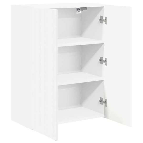 Maison Exclusive - Väggmonterad TV-möbel 59,5 x 31 x 80 cm Vit Ingenjörsträ