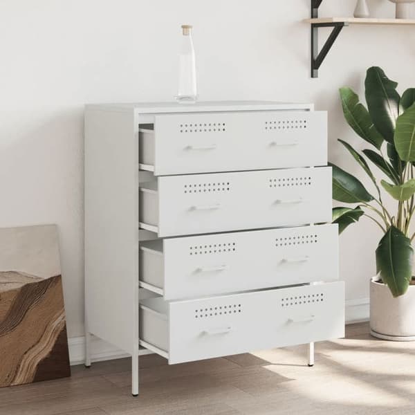 Maison Exclusive - Valkoinen buffet 68x39x89 cm teräs Vit