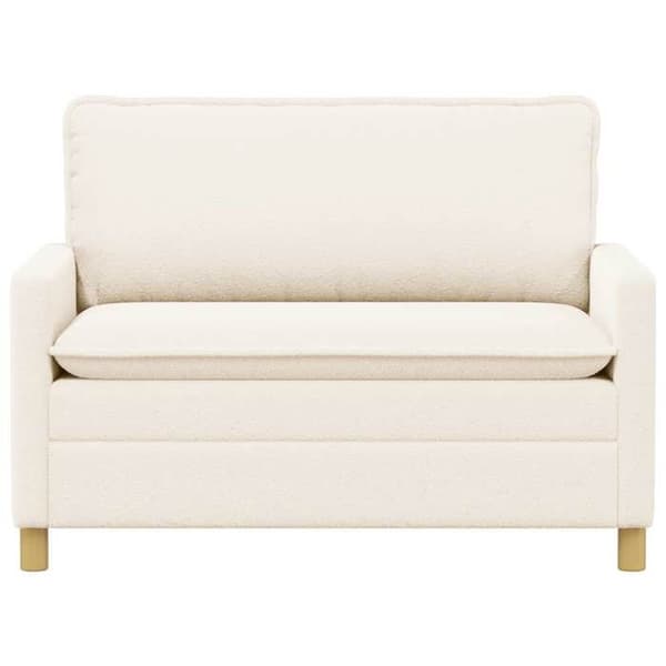 Maison Exclusive - Soffa 2 platser Crème 126 x 81 x 87,5 cm Tyg Grädde