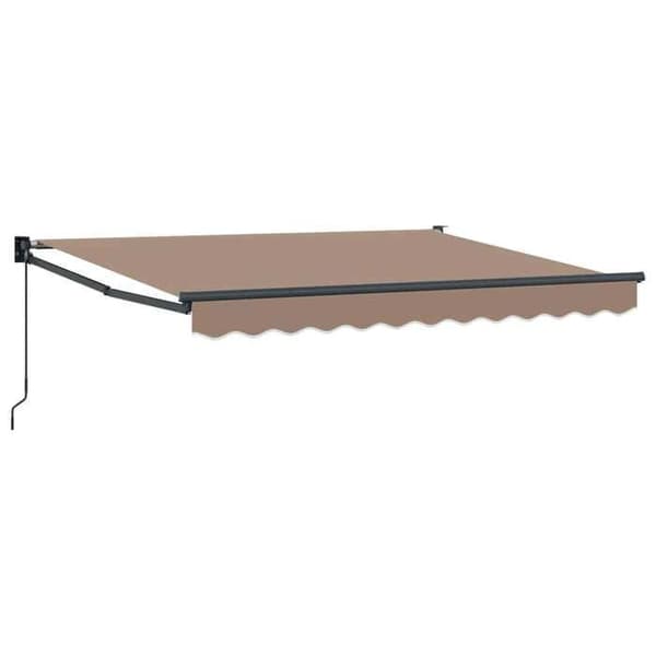 Maison Exclusive - Fällbart tak i taupe 3 x 2,5 m 100% polyester och aluminium