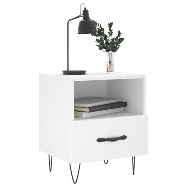 Maison Exclusive - Sängbord 2 st vit 40x35x47,5 cm ingenjörsträ Vit