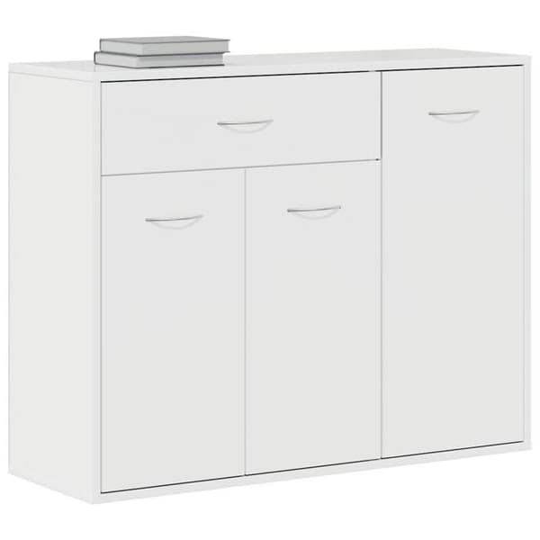 Maison Exclusive - Hvid glans buffet 88x30x70 cm Ingeniørtræ Vit
