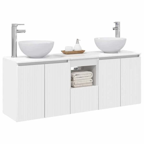 Maison Exclusive - Badrumsskåpset 3 delar Vit 129 x 41 x 80 cm Vit