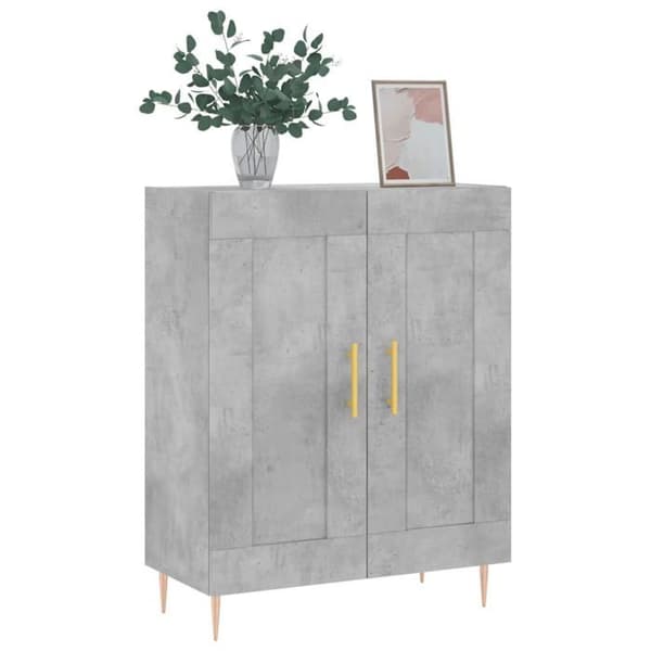Maison Exclusive - Buffé grå betong 69,5x34x90 cm ingenjörsträ
