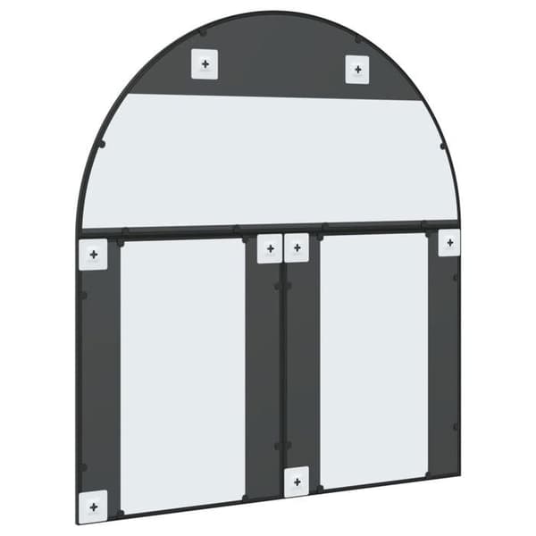 Maison Exclusive - Musta seinäpeili 100x110 cm rautakaari