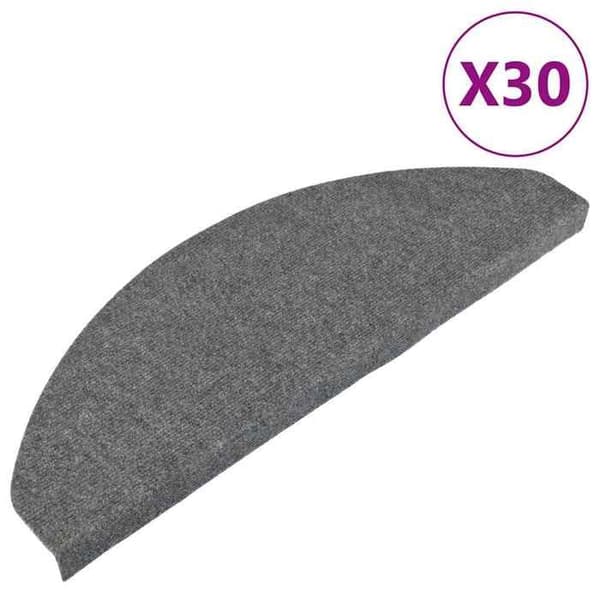 Maison Exclusive - Selvklebende trappetæpper 30 stk grå 65x22,5x3,5 cm