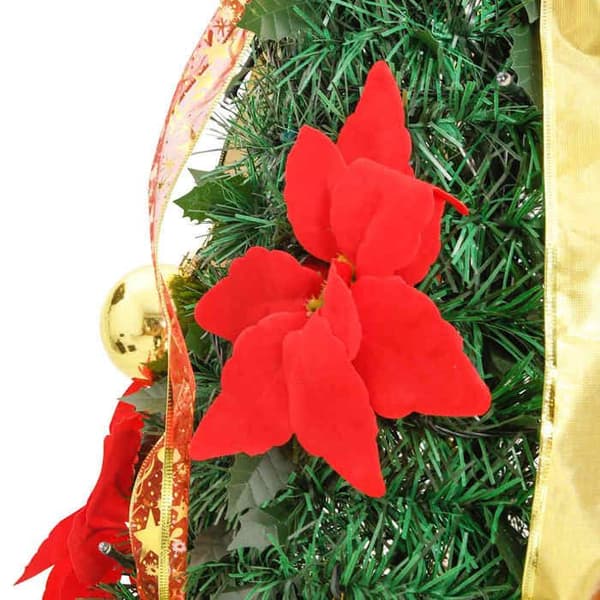 Kunstig juletræ - EKSKLUSIV HUS - Sammenklappelig - 210 cm - 200 LED - 8 lysindstillinger Grön