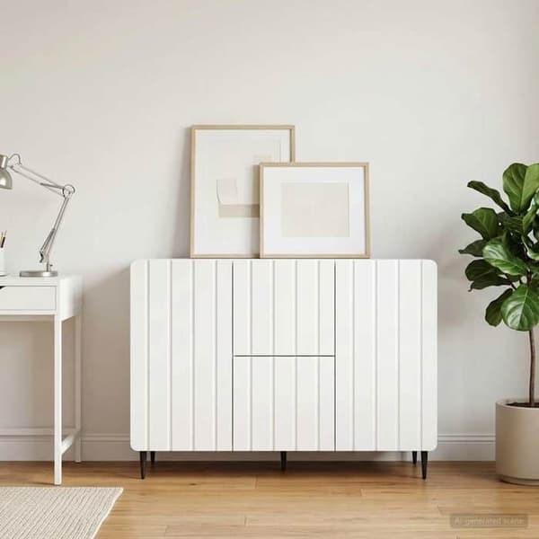 Maison Exclusive - Hvid Buffet 89 x 34,5 x 62 cm Ingeniørtræ