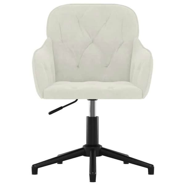 Maison Exclusive - Spisebordsstole med drejefunktion sæt af 2 Creme Velour Grädde