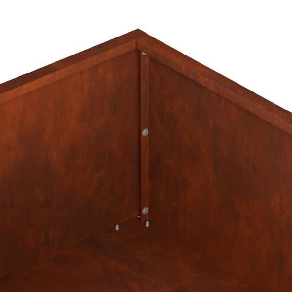 Maison Exclusive - Rusten havekrukke 80 x 80 x 20 cm patineret stål Rostig (evolutionär metallfinish)